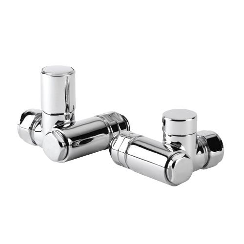Dual Fuel Corner Heated Towel Rail Radiator Valves Corner Rad Valves