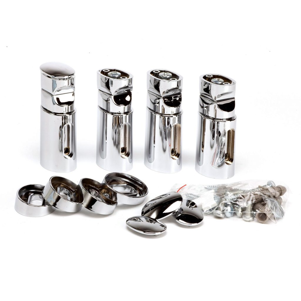 Chrome Towel Rail Bracket Set Heat & Things