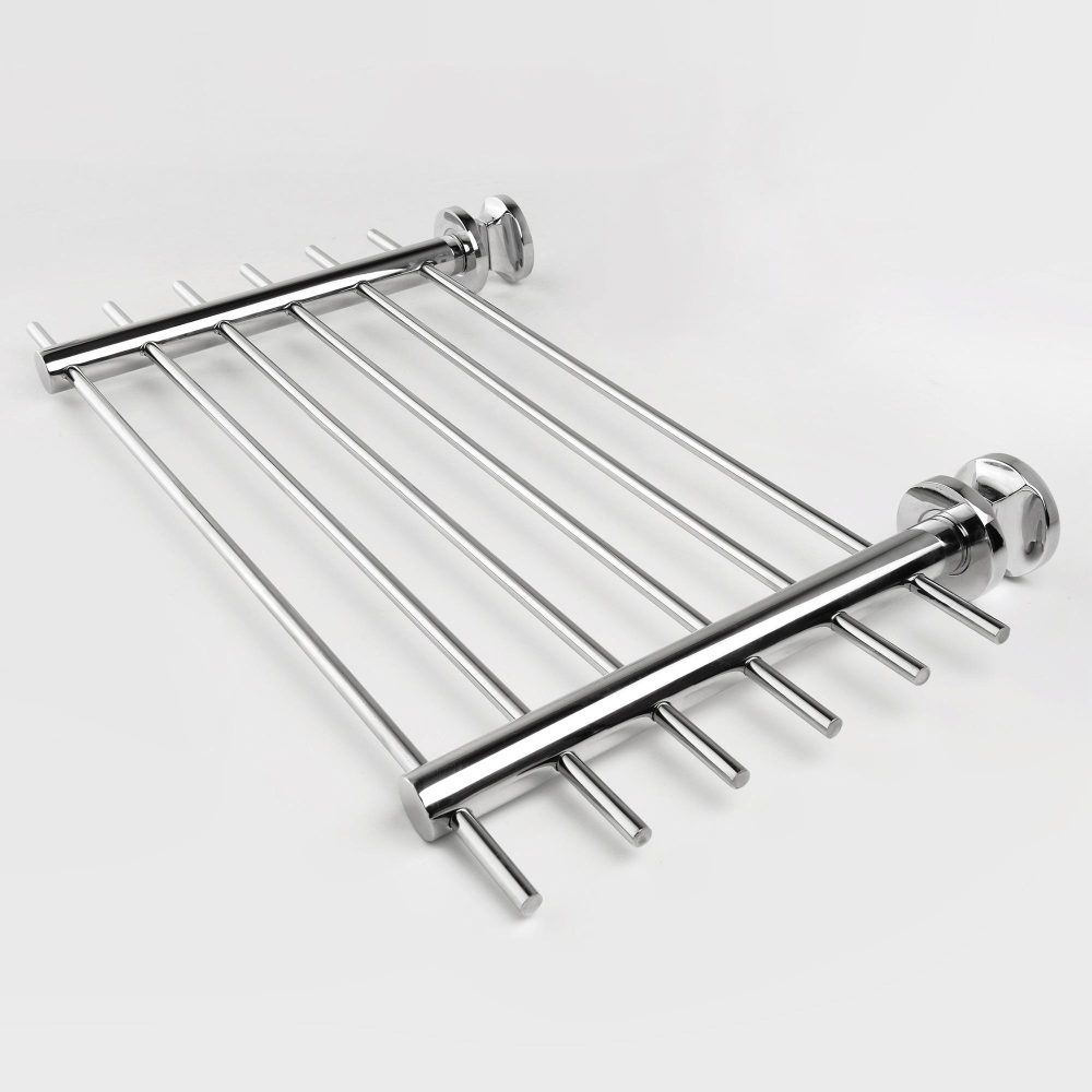 chrome towel rails shelf