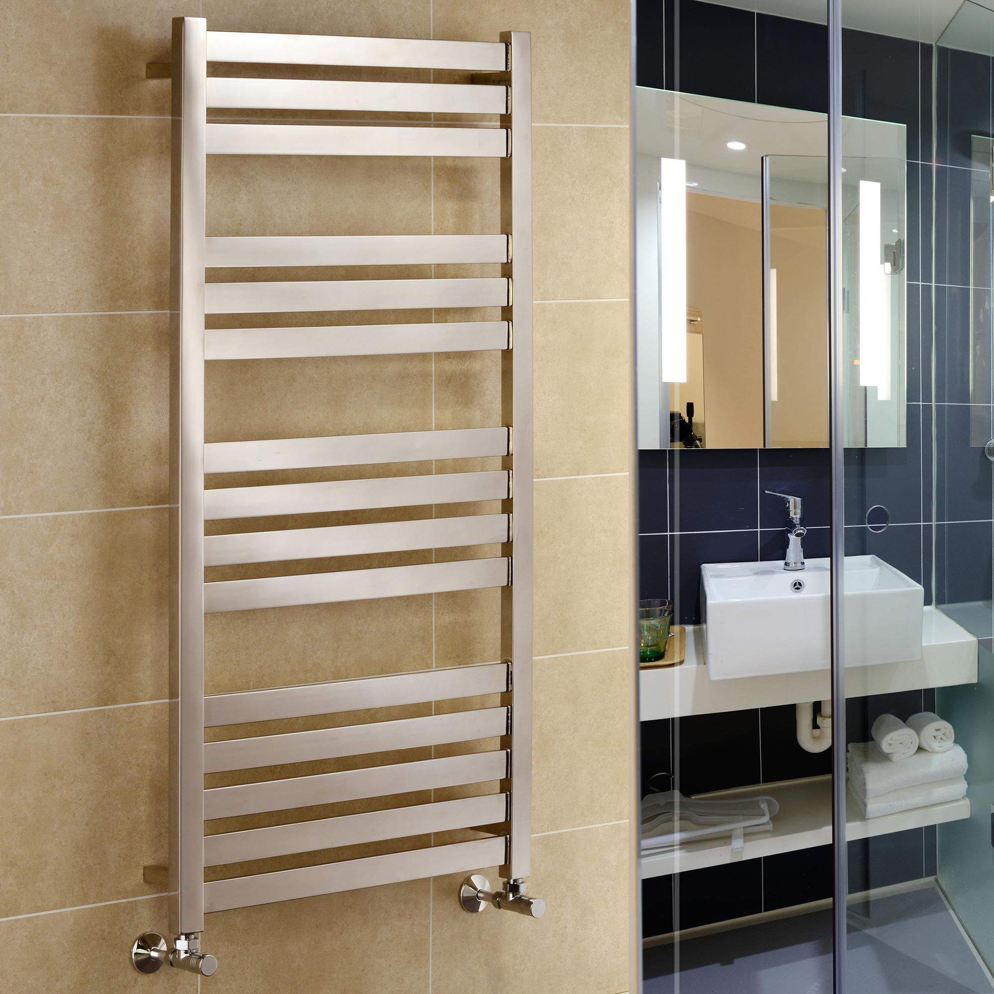 Algarve Stainless Steel Central Heating Towel Rails Heat & Things