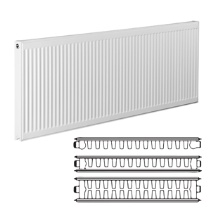 700mm HIGH T21 DOUBLE PANEL CENTRAL HEATING RADIATOR VARIOUS WIDTHS VALVES