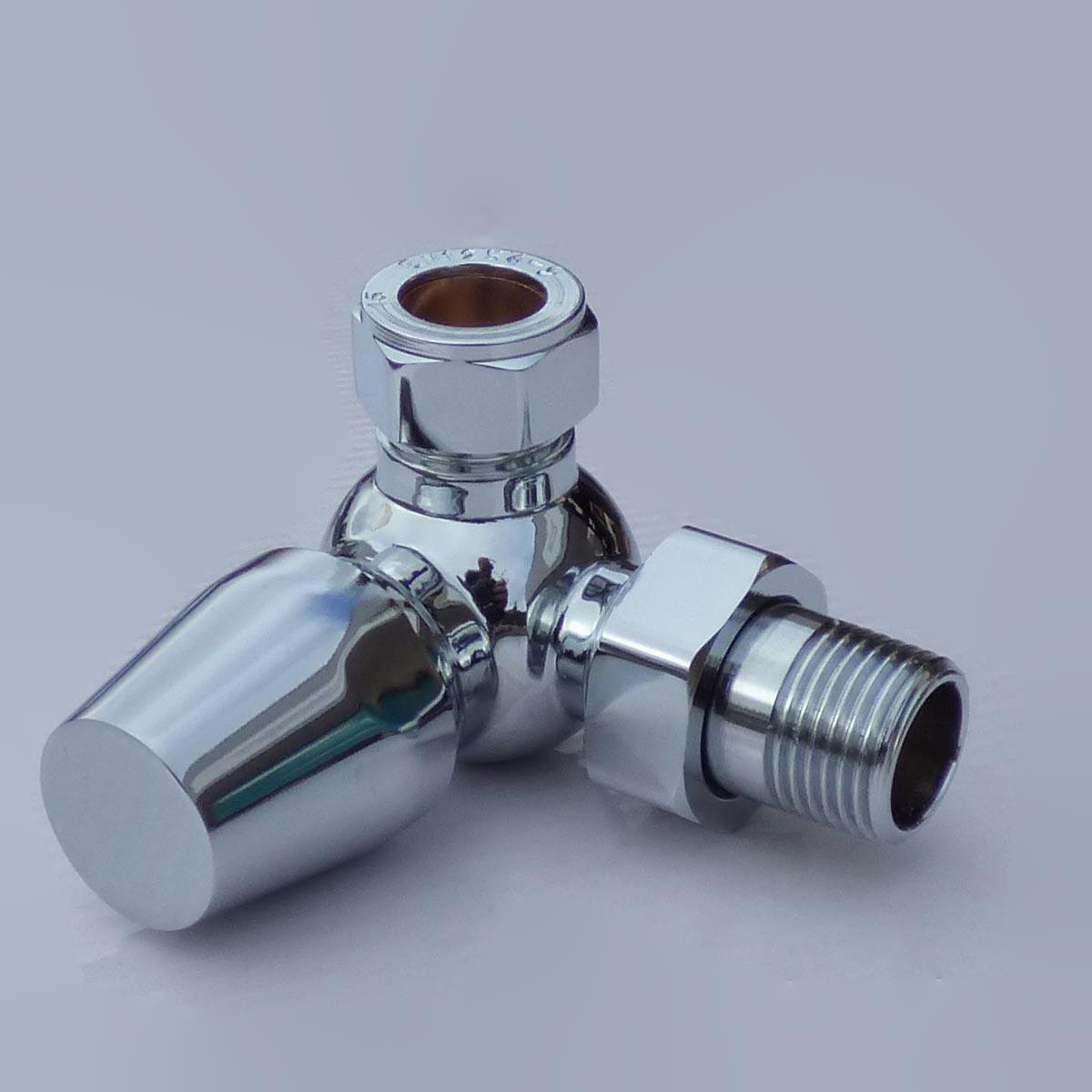 Oxford Traditional Chrome Corner TRV & Lockshield Valve Heat & Things