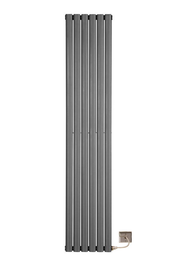 1800 H x 452 W Electric Single Panel Anthracite Vertical Flat Tube Radiator