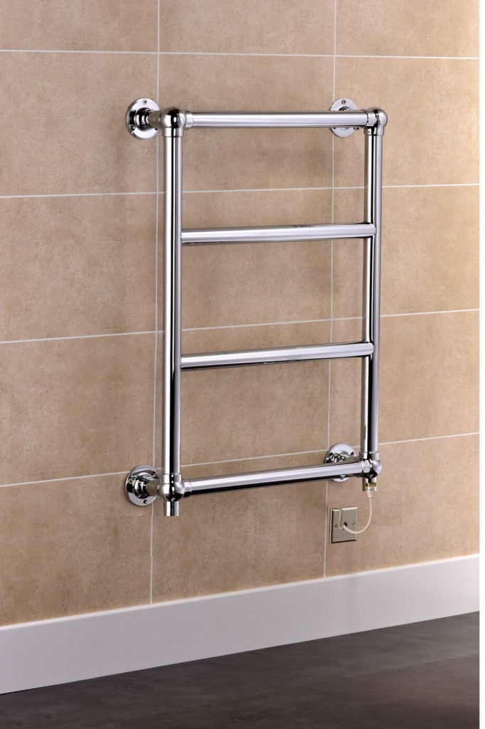 Traditional Electric Ball Jointed Chrome Plated Brass Towel Rail Heat