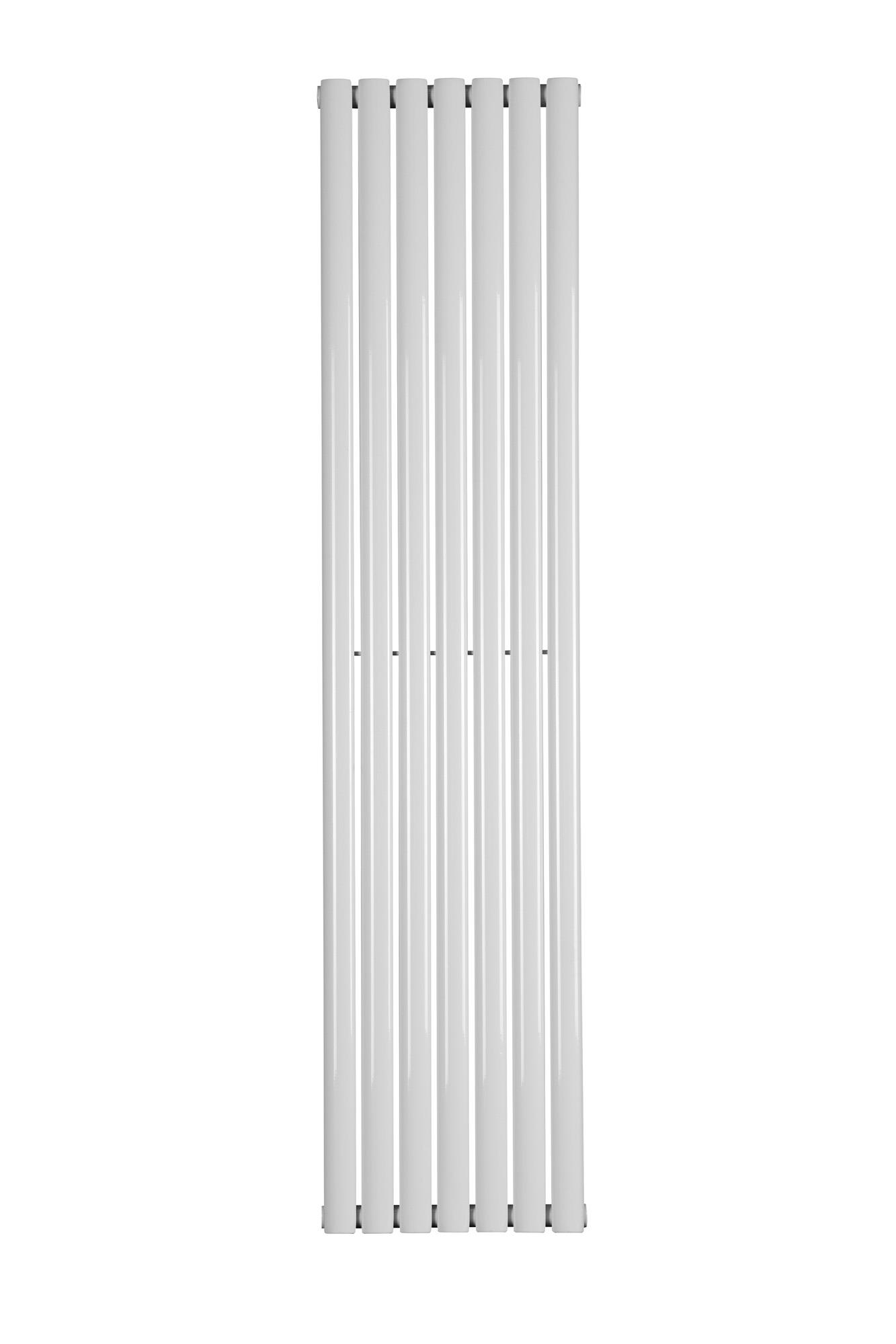 Single Panel Tall Vertical Oval Tube White Radiator 1800mm high Heat
