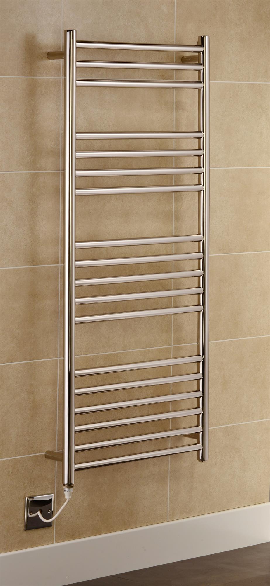 Riga stainless steel electric towel rails with timer 