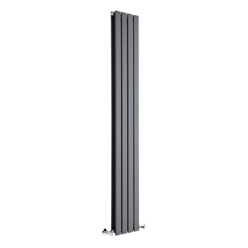 Anthracite Double Flat Radiator 1800mm High