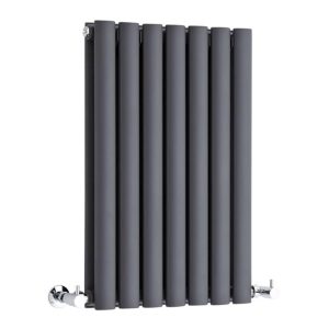 Anthracite Double Oval Tube Radiators 600mm 