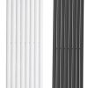 Tall Single Vertical Oval Tube Column Radiators 1600 x 480 in Anthracite and White radiators