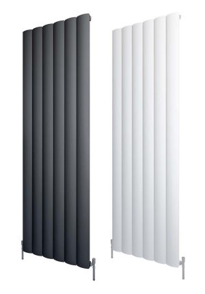 Luka Anthracite White vertical aluminium radiators